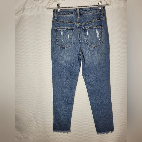 KanCan High Rise Distressed Raw Hem Skinny Jeans KC8419D cut 5937 - Picture 4 of 11